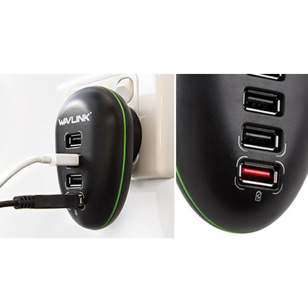 Portable 4-Port USB Charging Station with 2.4A Fast Charging Port