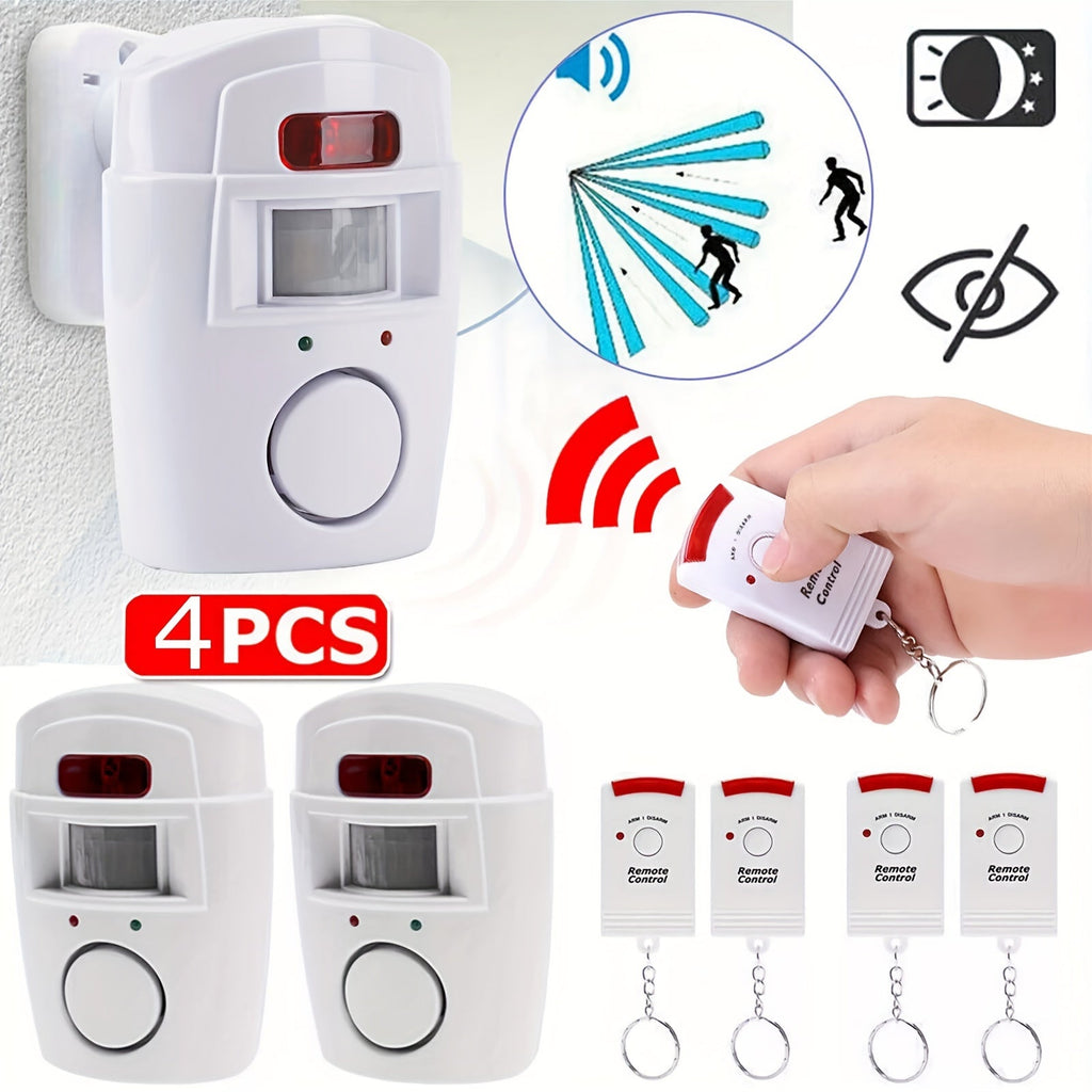 Wireless PIR Motion Sensor Alarm System (4 Pack)