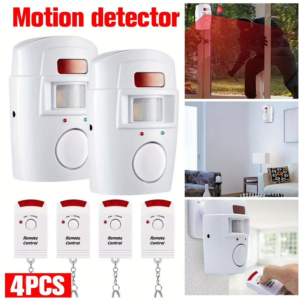 Wireless PIR Motion Sensor Alarm System (4 Pack)