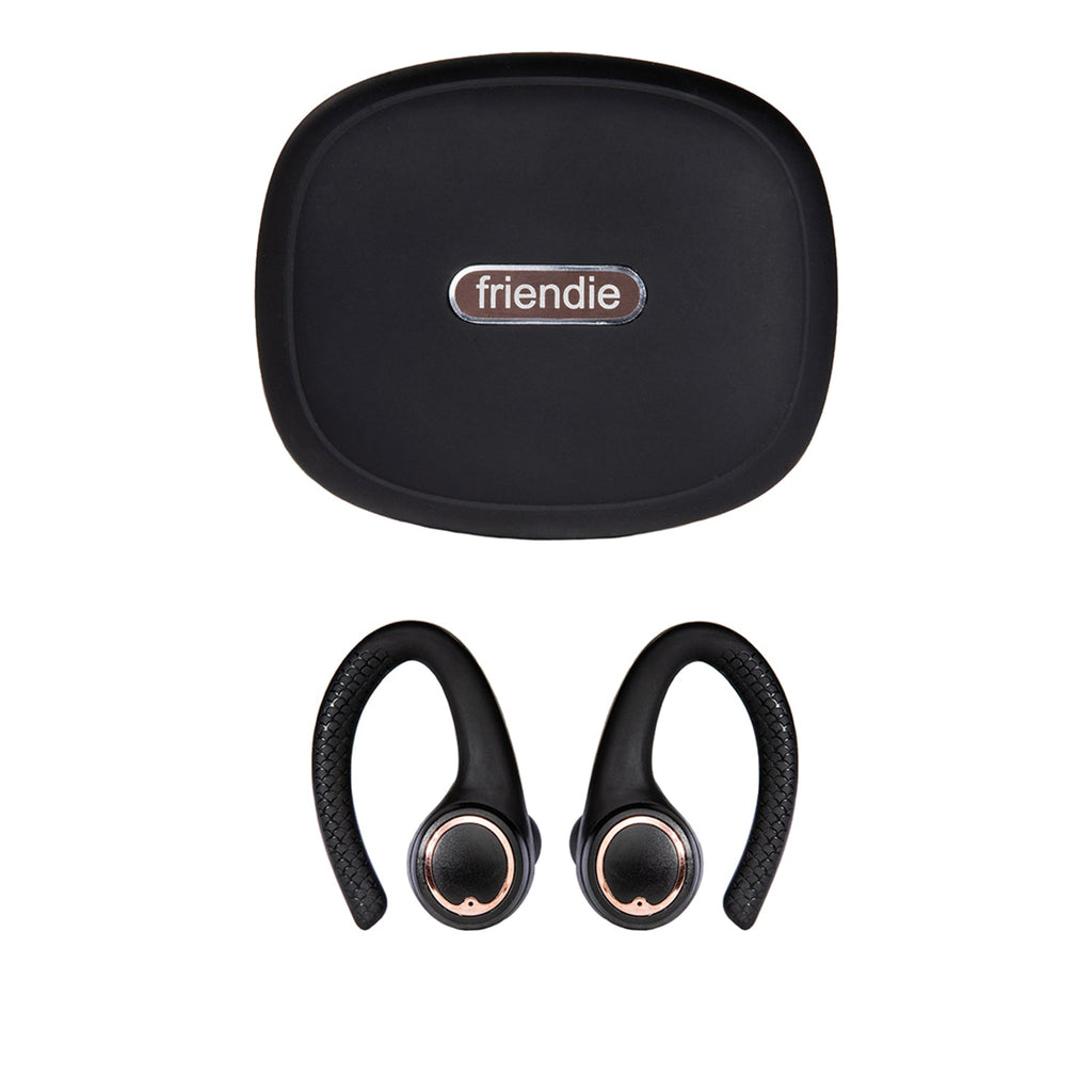 Friendie AIR Active 2.0 Wireless Sport Earbuds – Matte Black & Rose Gold Bluetooth Headphones