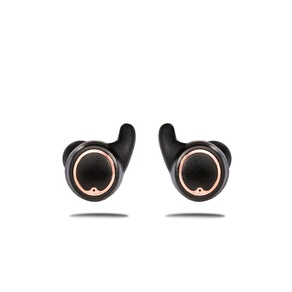 Friendie AIR Active 2.0 Wireless Sport Earbuds – Matte Black & Rose Gold Bluetooth Headphones