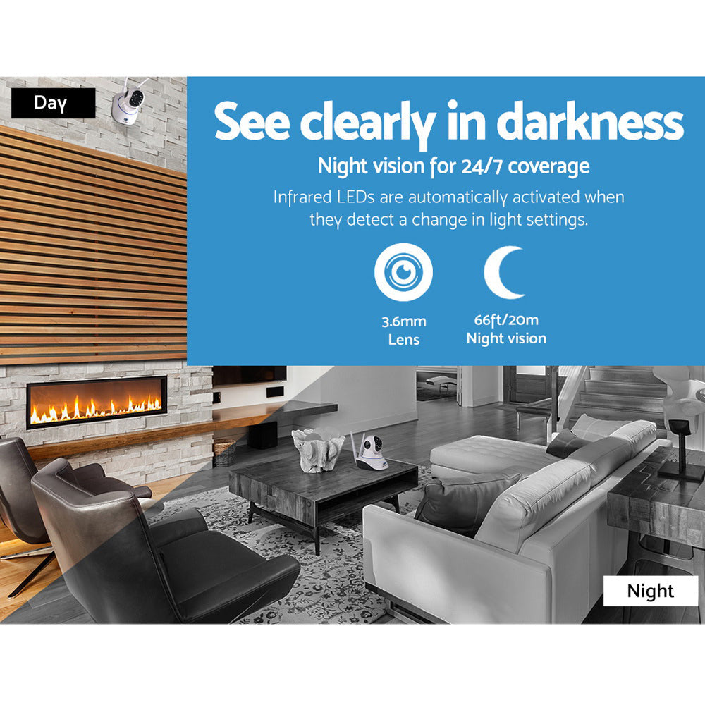 1080P Wireless WiFi IP Security Camera with Night Vision & Two-Way Audio