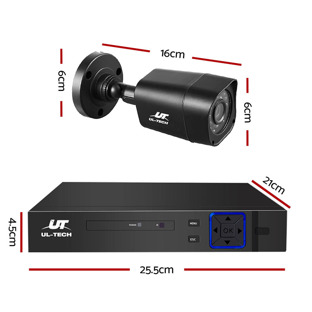 1080P 4-Channel CCTV Security Camera System with 5-in-1 DVR, HDMI & Remote Viewing