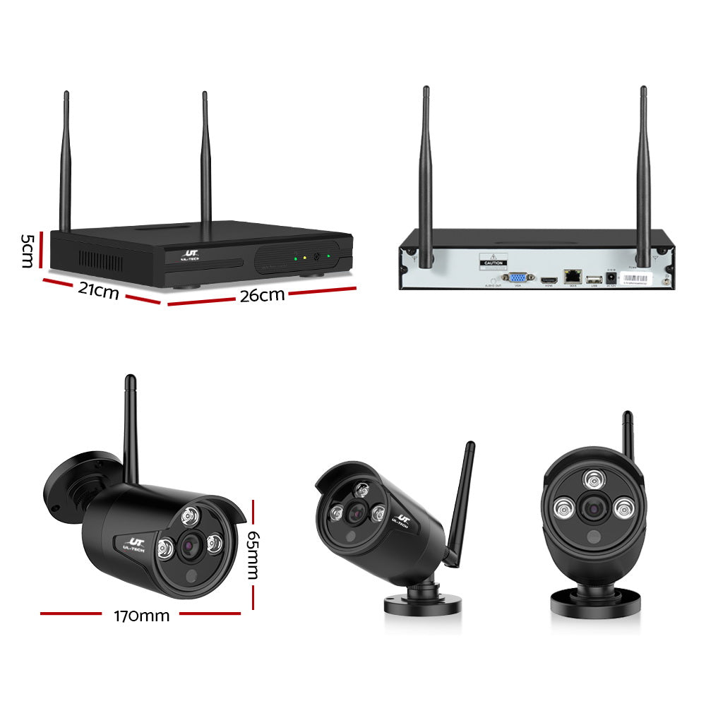 1080P 8-Channel Wireless Security Camera System with WiFi NVR