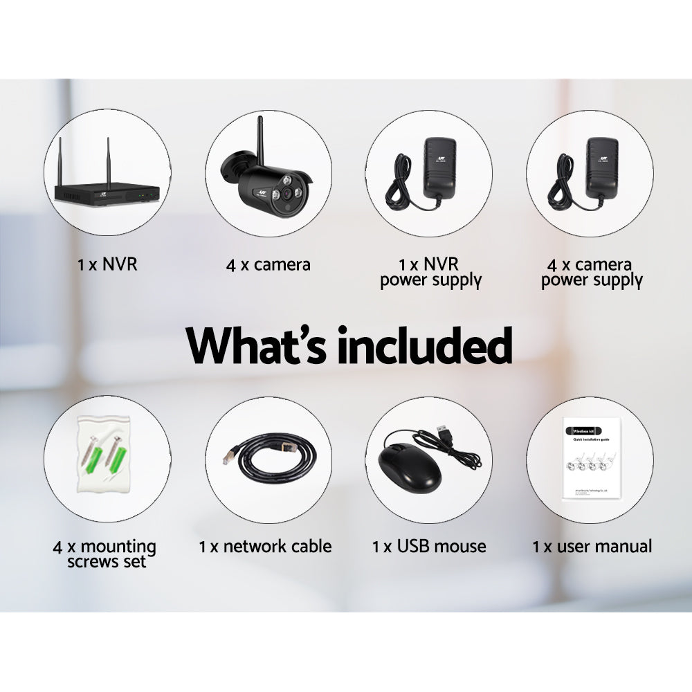 1080P 8-Channel Wireless Security Camera System with WiFi NVR