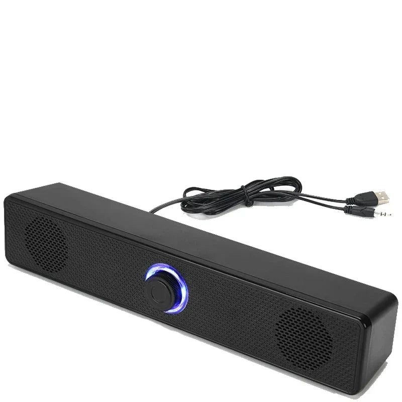 PC Soundbar Speaker with 3D Stereo Sound & Deep Bass – USB Powered