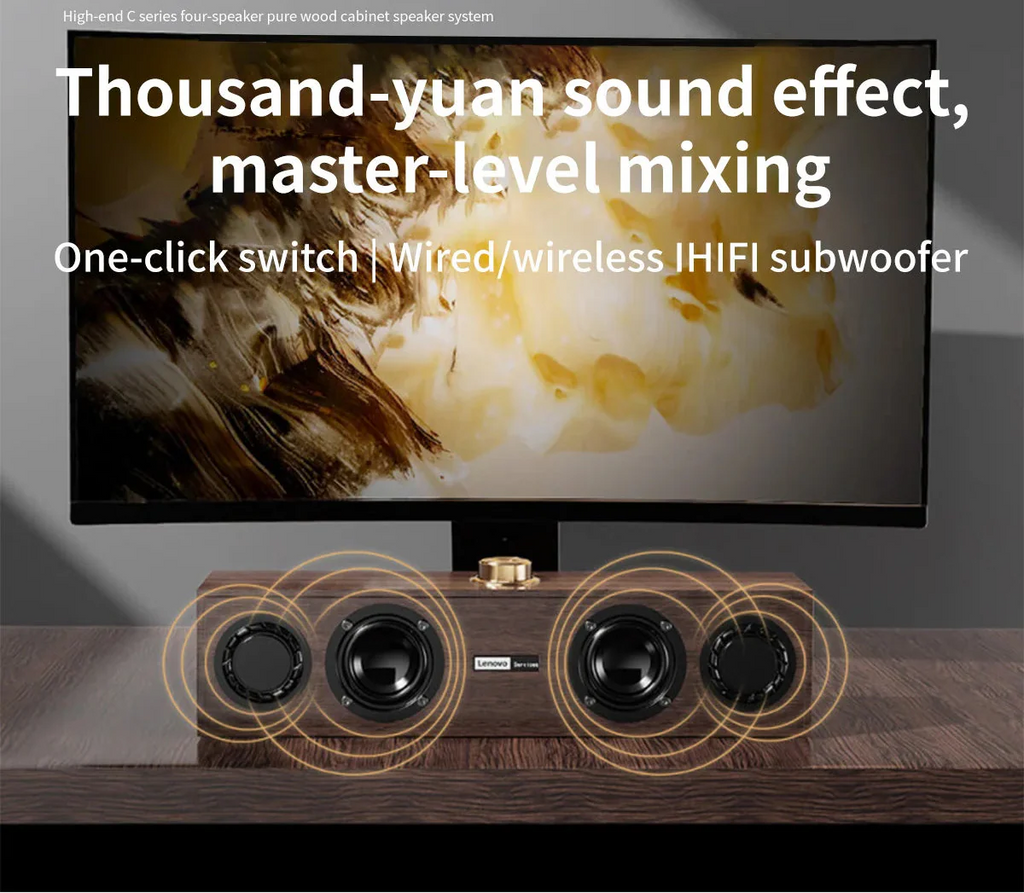 Wooden Bluetooth Speaker with Subwoofer