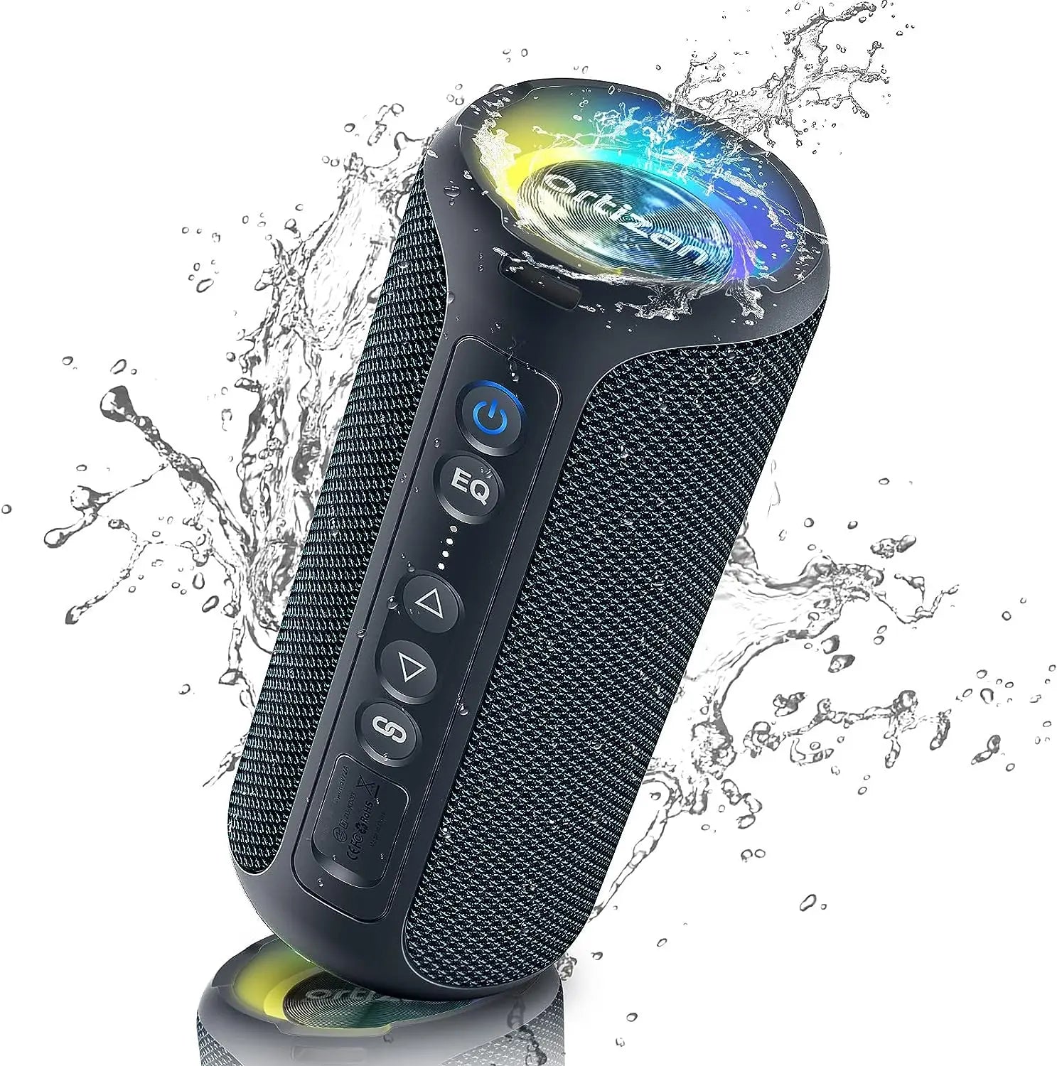 40W Waterproof Bluetooth Speaker with Deep Bass, LED Lights & 30H Playtime