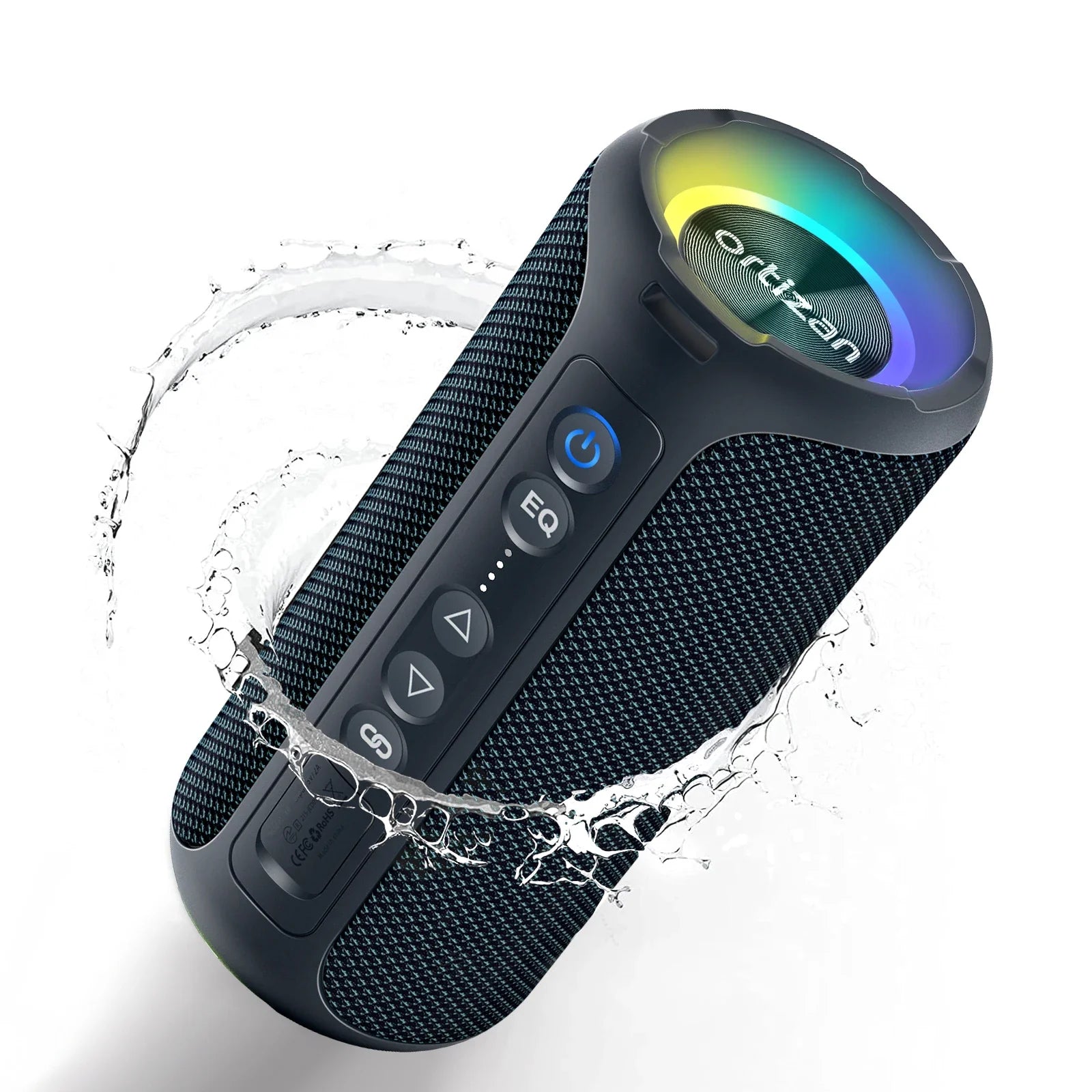 40W Waterproof Bluetooth Speaker with Deep Bass, LED Lights & 30H Playtime