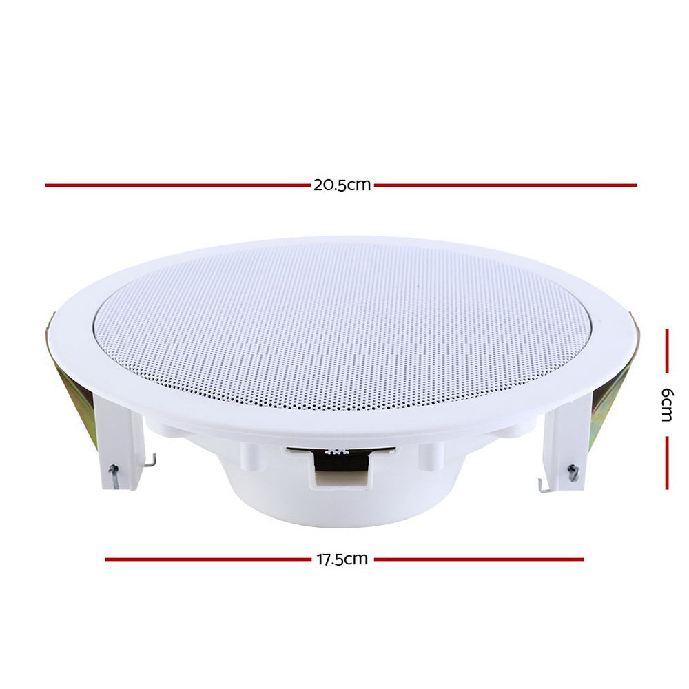 2x 6-Inch In-Ceiling Speakers 80W Stereo Home Theatre & Multi-Room Audio System