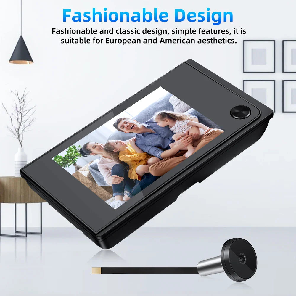 Digital Door Peephole Viewer Camera with 3.5” LCD Display & HD Wide-Angle View