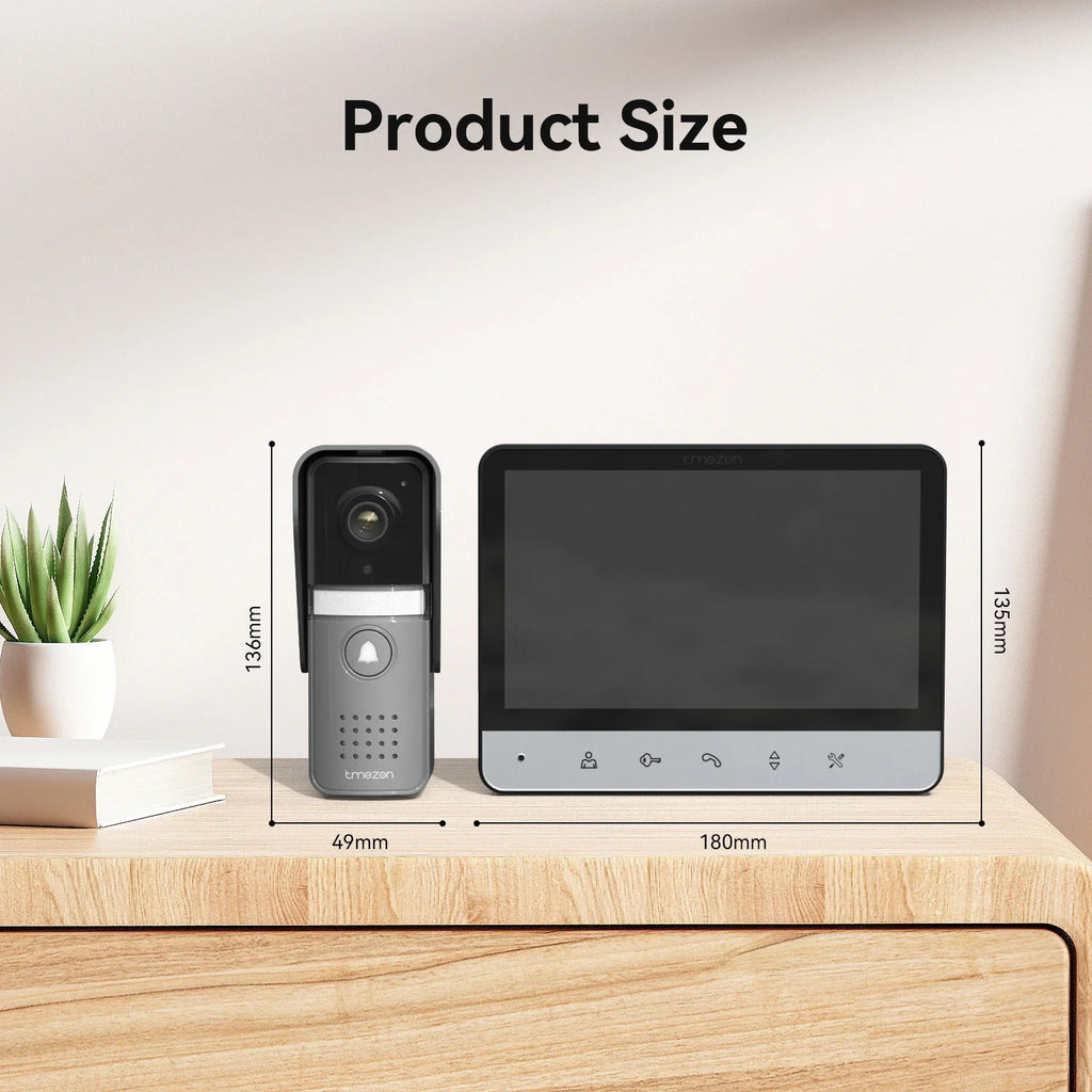 7-Inch HD Video Doorbell Intercom System with Night Vision & Two-Way Audio