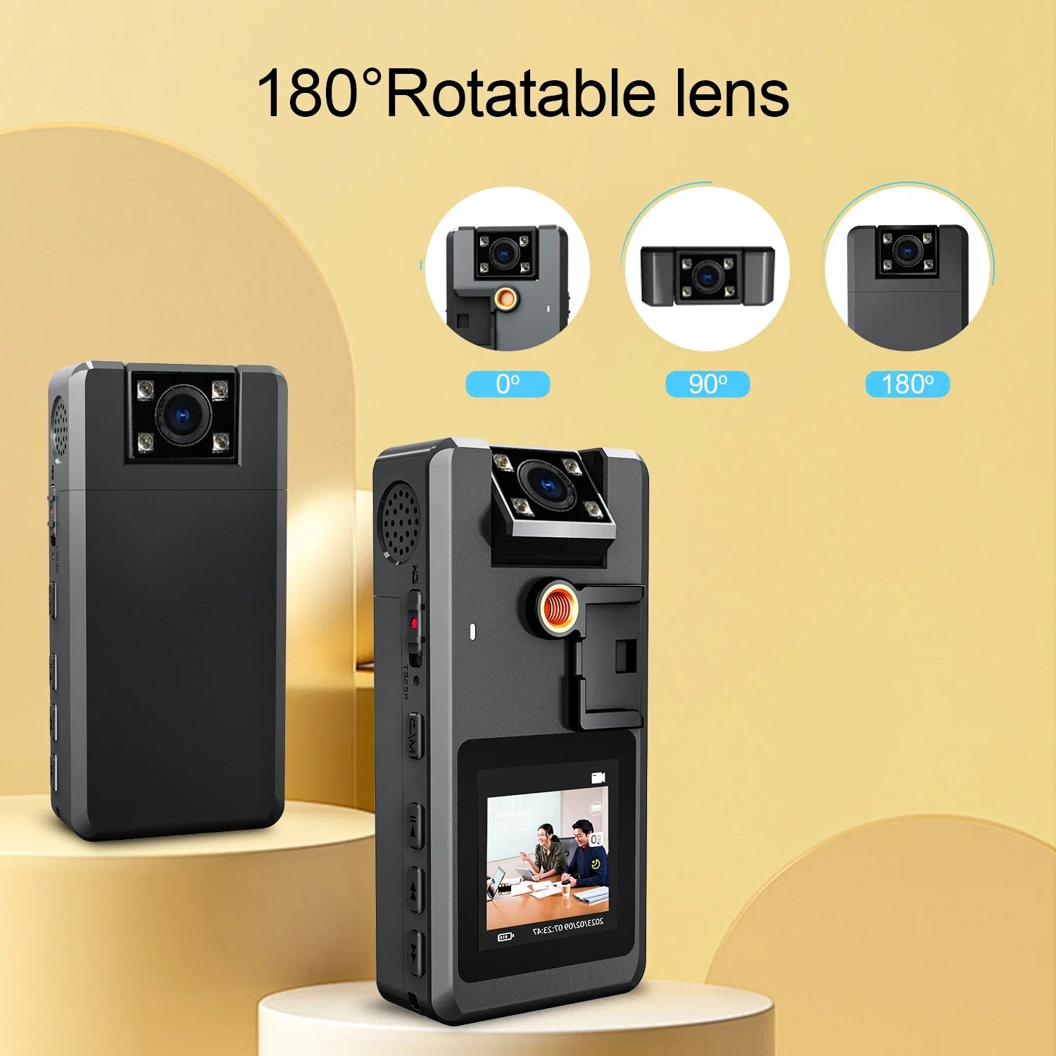 Mini Dash Cam with Night Vision & 1296P HD Recording