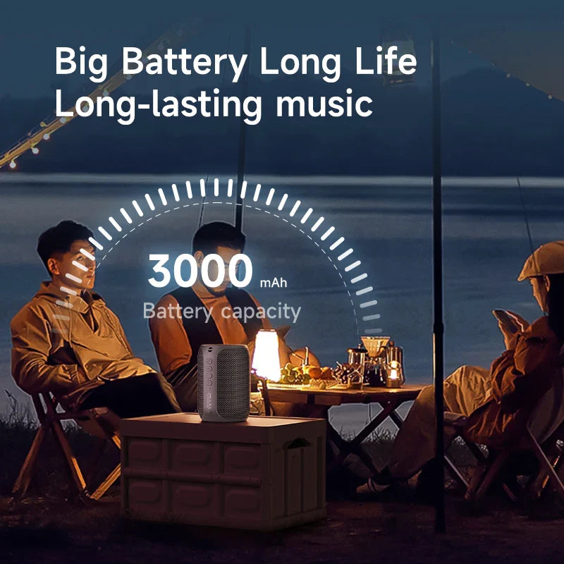 Waterproof Bluetooth Speaker with 15W Stereo Sound & 15H Playtime (Black)