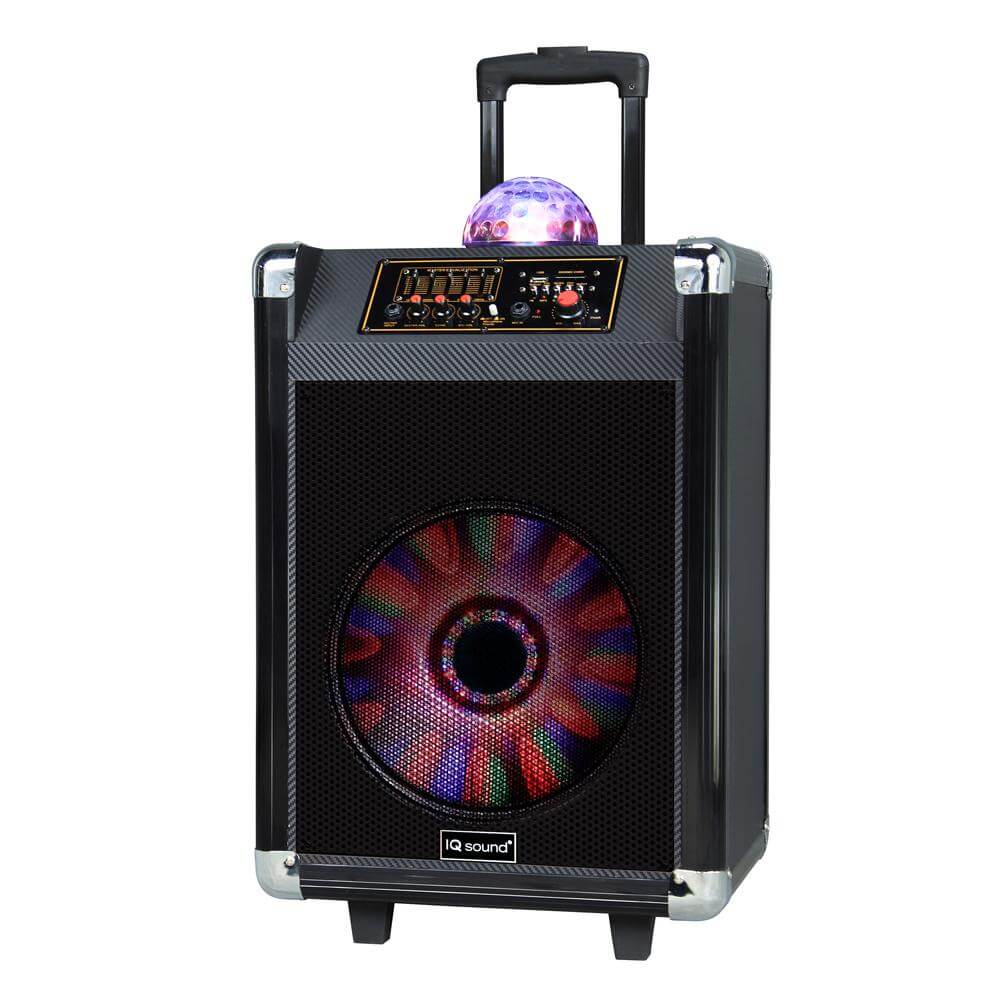 IQ Sound 12” Portable Bluetooth Speaker with Disco Ball Light