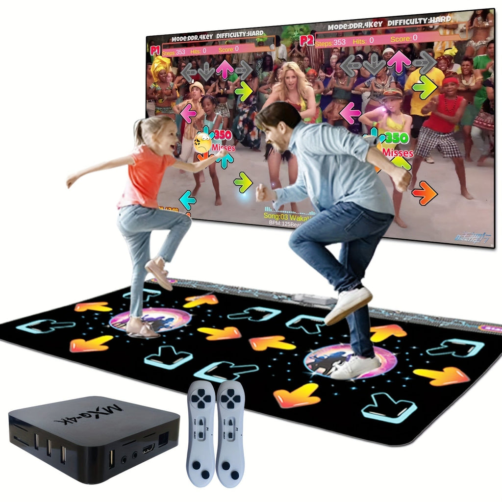 2-Player Dance Mat Game with Motion Sensors & HD Interactive Fitness Gameplay
