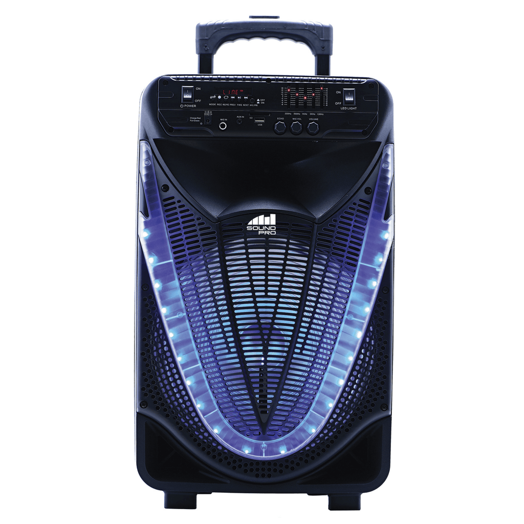 Portable 12-Inch Bluetooth Party Speaker with Disco Light