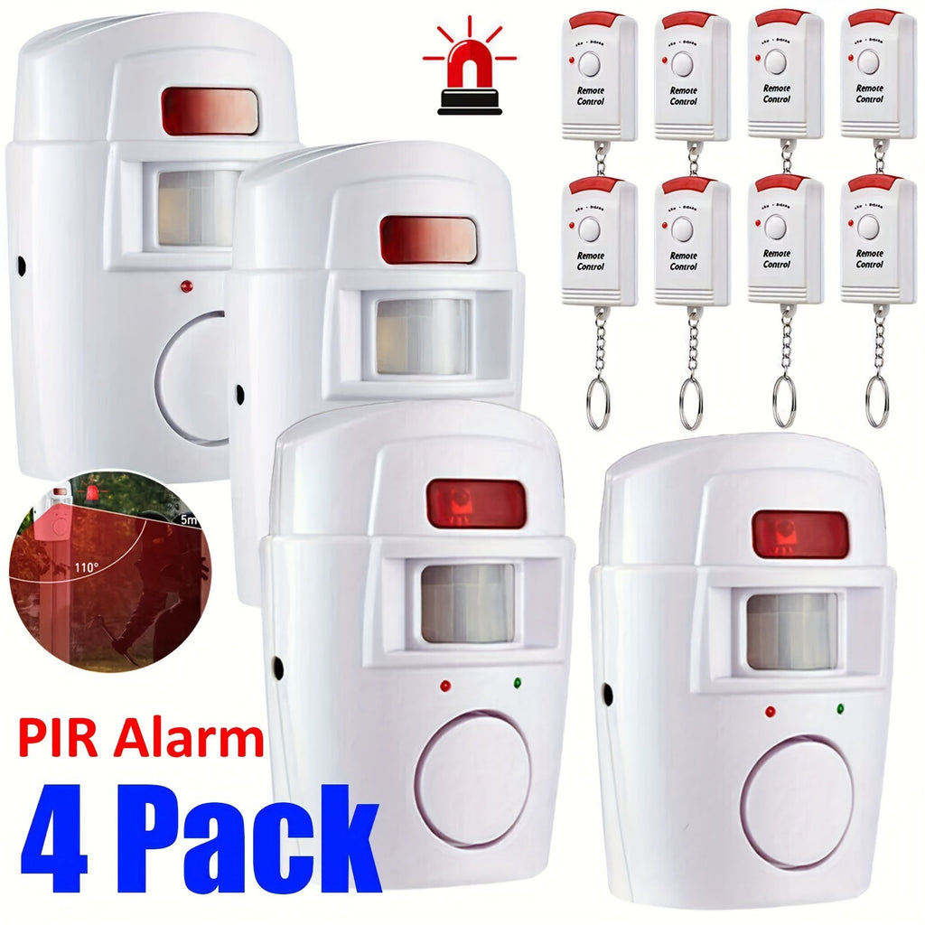 Wireless PIR Motion Sensor Alarm System (4 Pack)