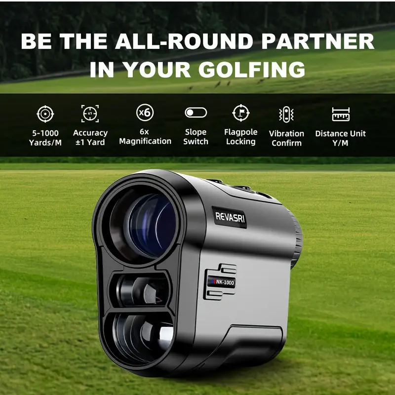 Golf Rangefinder with Slope Compensation & Flag Lock Vibration